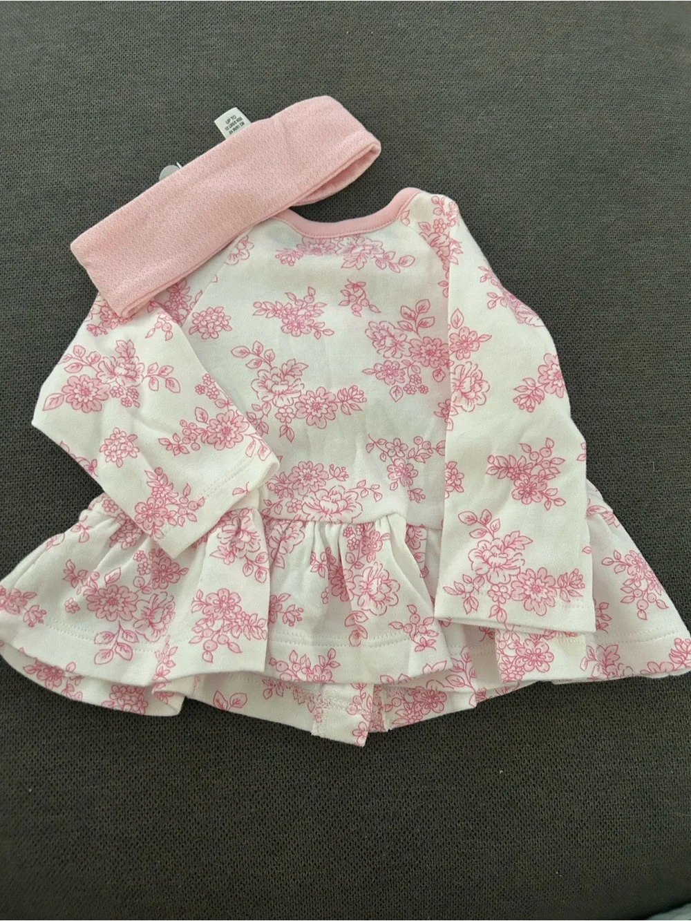 Carter's White & Pink Floral Baby Pants
